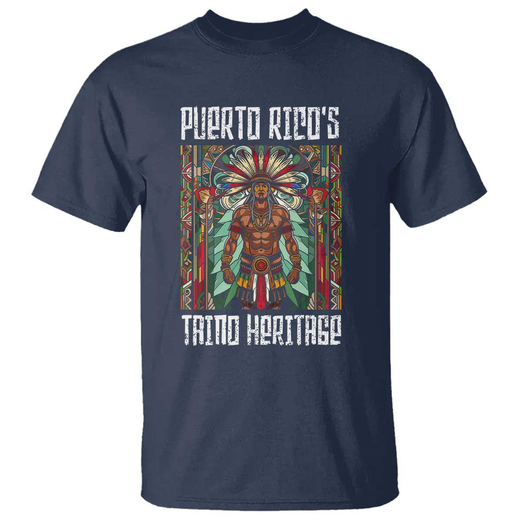 Puerto Rico Taino Heritage T Shirt - Indigenous Warrior TS09 Navy Print Your Wear