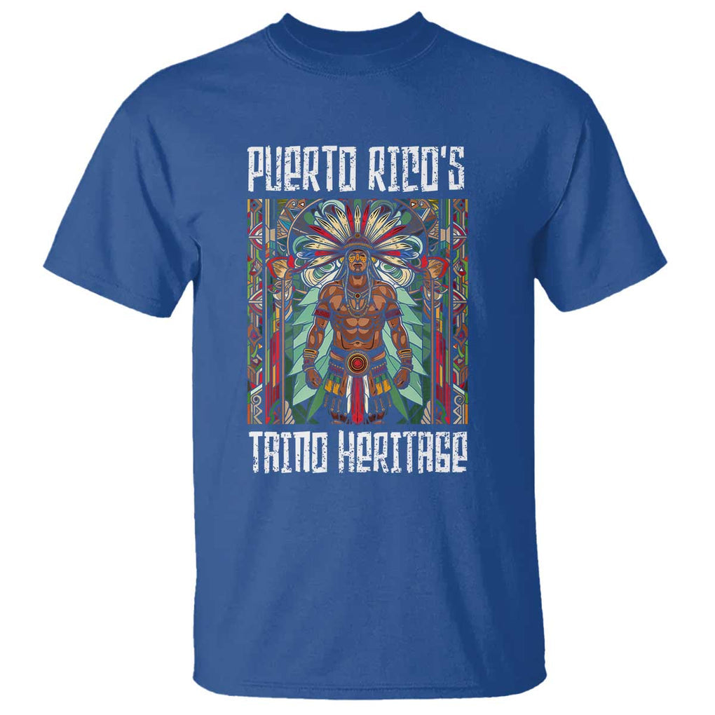 Puerto Rico Taino Heritage T Shirt - Indigenous Warrior TS09 Royal Blue Print Your Wear