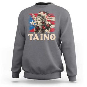 Puerto Rican Taino Sweatshirt Indigenous Woman Warrior TS09 Charcoal Print Your Wear