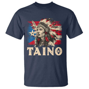 Puerto Rican Taino T Shirt Indigenous Woman Warrior TS09 Navy Print Your Wear