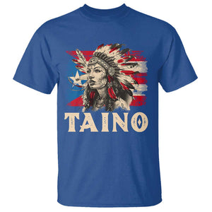 Puerto Rican Taino T Shirt Indigenous Woman Warrior TS09 Royal Blue Print Your Wear