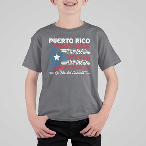 Puerto Rico La Isla Del Encanto T Shirt For Kid Puerto Rican Flag TS09 Charcoal Print Your Wear