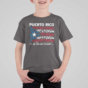 Puerto Rico La Isla Del Encanto T Shirt For Kid Puerto Rican Flag TS09 Dark Chocolate Print Your Wear