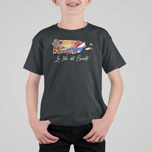 Puerto Rican T Shirt For Kid La Isla Del Encanto Puerto Rico TS09 Black Print Your Wear