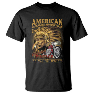 Motorcycle Rider T Shirt American Indian Legendary Retro Biker TS09 Black Print Your Wear