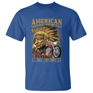 Motorcycle Rider T Shirt American Indian Legendary Retro Biker TS09 Royal Blue Print Your Wear