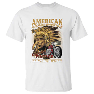 Motorcycle Rider T Shirt American Indian Legendary Retro Biker TS09 White Print Your Wear