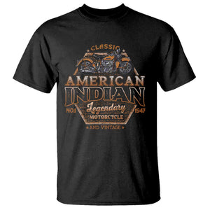 American Indian Legendary Retro Biker Motorcycle Rider T Shirt TS09 Black Print Your Wear