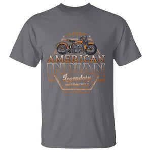 American Indian Legendary Retro Biker Motorcycle Rider T Shirt TS09 Charcoal Print Your Wear