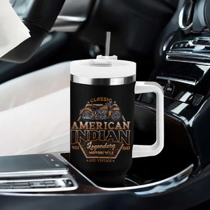 American Indian Legendary Retro Biker Motorcycle Rider Tumbler With Handle TS09 Print Your Wear
