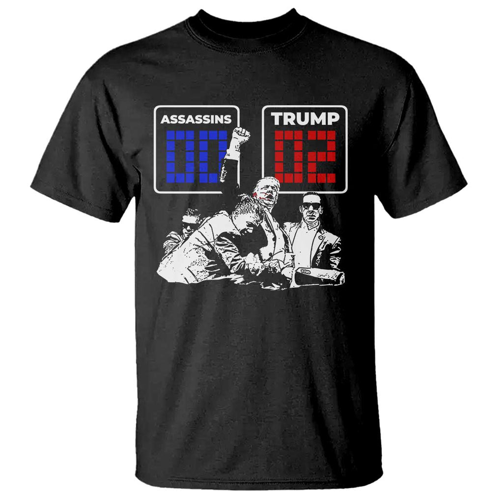 2nd Trump Assassination Attempt T Shirt Trump Wins Assassins 0 Trump 2 TS09 Black Print Your Wear