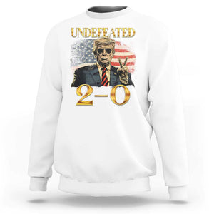 Trump Failed Assassination Sweatshirt Undefeated 2-0 Trump Wins TS09 White Print Your Wear