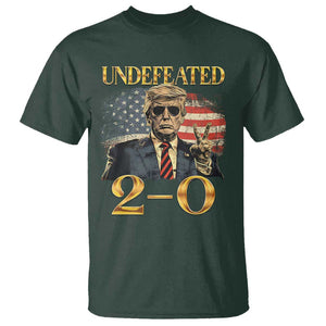 Trump Failed Assassination T Shirt Undefeated 2-0 Trump Wins TS09 Dark Forest Green Print Your Wear