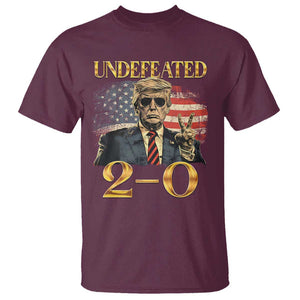 Trump Failed Assassination T Shirt Undefeated 2-0 Trump Wins TS09 Maroon Print Your Wear