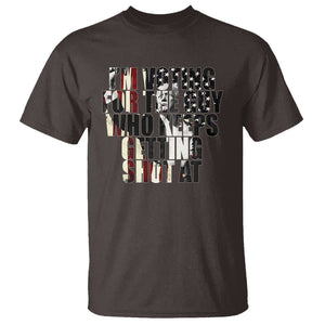 Trump 2024 T Shirt Im Vote For The Guy Who Keeps Getting Shot At Failed Assassination TS09 Dark Chocolate Print Your Wear