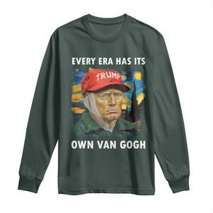 Funny Trump Long Sleeve Shirt Every Era Has Its Own Van Gogh Starry Night TS09 Dark Forest Green Print Your Wear