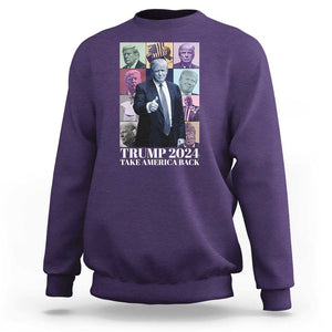 Trump Eras Sweatshirt Take America Back President 2024 TS09 Purple Print Your Wear