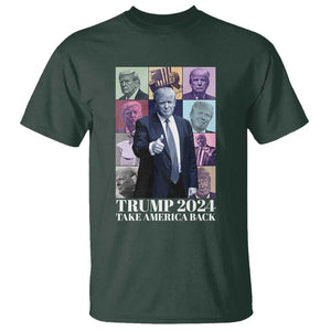 Trump Eras T Shirt Take America Back President 2024 TS09 Dark Forest Green Print Your Wear