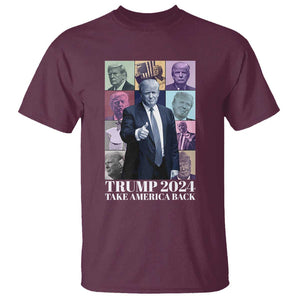 Trump Eras T Shirt Take America Back President 2024 TS09 Maroon Print Your Wear