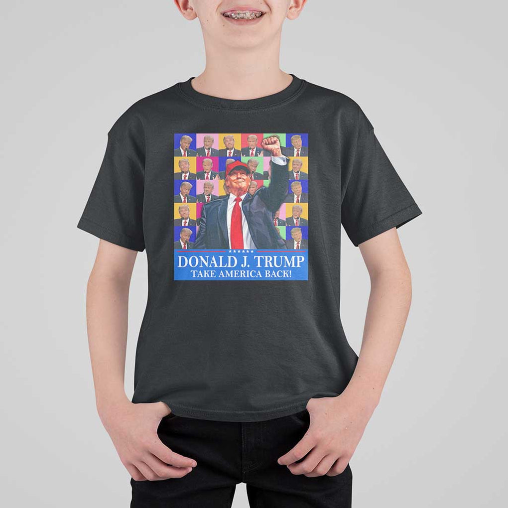 Trump Eras 2024 T Shirt For Kid Take America Back President 45 47 TS09 Black Print Your Wear