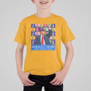 Trump Eras 2024 T Shirt For Kid Take America Back President 45 47 TS09 Gold Print Your Wear