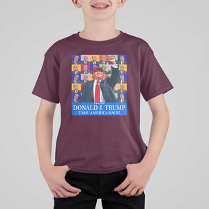 Trump Eras 2024 T Shirt For Kid Take America Back President 45 47 TS09 Maroon Print Your Wear