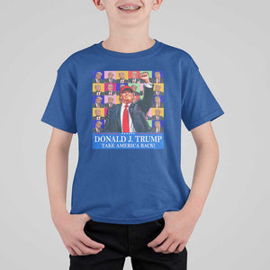 Trump Eras 2024 T Shirt For Kid Take America Back President 45 47 TS09 Royal Blue Print Your Wear