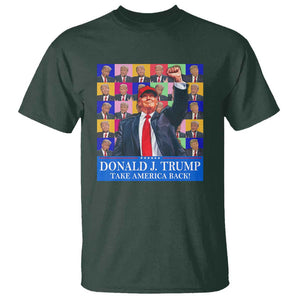 Trump Eras 2024 T Shirt Take America Back President 45 47 TS09 Dark Forest Green Print Your Wear