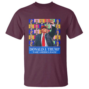 Trump Eras 2024 T Shirt Take America Back President 45 47 TS09 Maroon Print Your Wear