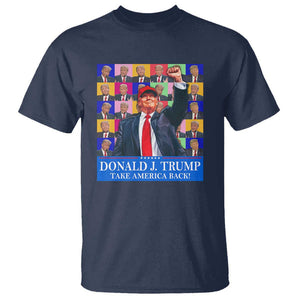 Trump Eras 2024 T Shirt Take America Back President 45 47 TS09 Navy Print Your Wear