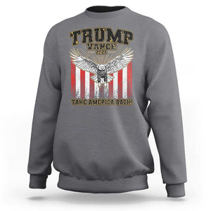 Trump Vance 2024 Sweatshirt American Eagle Flag US President Election TS09 Charcoal Print Your Wear