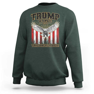 Trump Vance 2024 Sweatshirt American Eagle Flag US President Election TS09 Dark Forest Green Print Your Wear