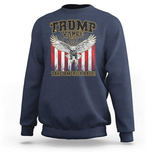 Trump Vance 2024 Sweatshirt American Eagle Flag US President Election TS09 Navy Print Your Wear