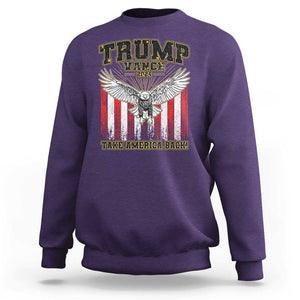 Trump Vance 2024 Sweatshirt American Eagle Flag US President Election TS09 Purple Print Your Wear