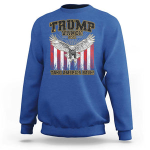 Trump Vance 2024 Sweatshirt American Eagle Flag US President Election TS09 Royal Blue Print Your Wear