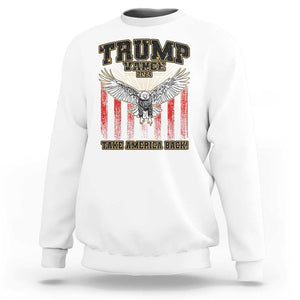 Trump Vance 2024 Sweatshirt American Eagle Flag US President Election TS09 White Print Your Wear