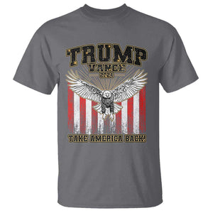 Trump Vance 2024 T Shirt American Eagle Flag US President Election TS09 Charcoal Print Your Wear