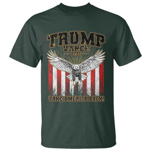 Trump Vance 2024 T Shirt American Eagle Flag US President Election TS09 Dark Forest Green Print Your Wear