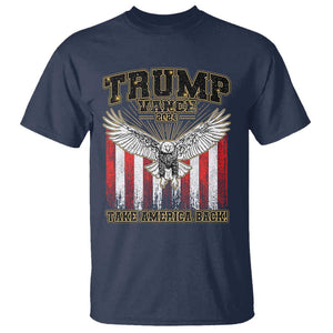 Trump Vance 2024 T Shirt American Eagle Flag US President Election TS09 Navy Print Your Wear