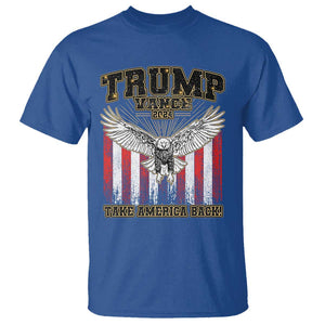 Trump Vance 2024 T Shirt American Eagle Flag US President Election TS09 Royal Blue Print Your Wear