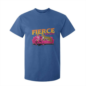 Trump 2024 T Shirt For Kid Fierce The Don Pink Trump Leopard TS09 Royal Blue Print Your Wear