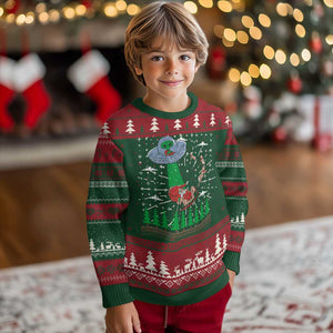 Xmas Alien Invasion Space UFO Catch Santa Ugly Christmas Sweater TS09 Christmas Print Your Wear