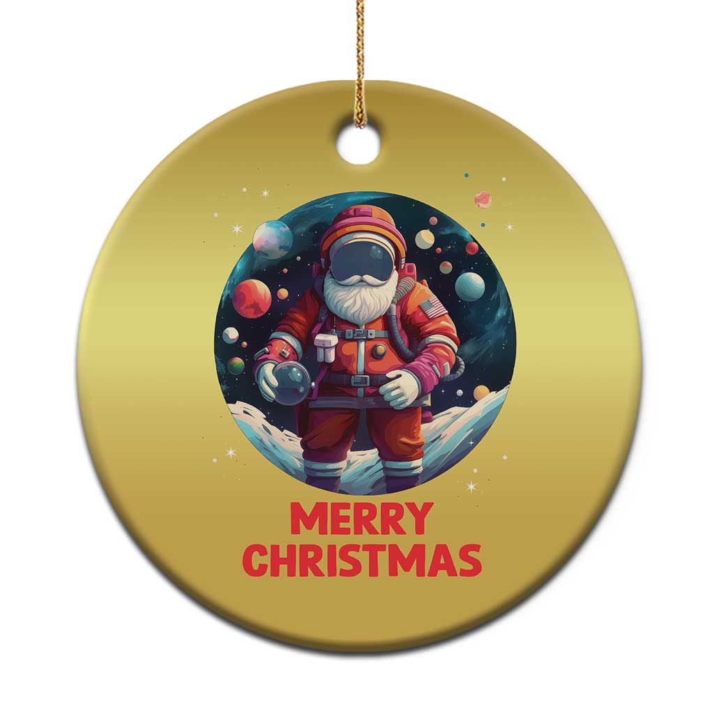 Santa Astronaut Xmas Space Colorful Planet Christmas Ornament TS09 Print Your Wear