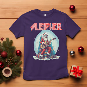 Sleigher Hail Santa Heavy Metal Christmas Rock T Shirt TS09 Purple Printyourwear