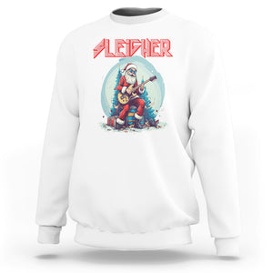 Sleigher Hail Santa Heavy Metal Christmas Rock Sweatshirt TS09 White Printyourwear