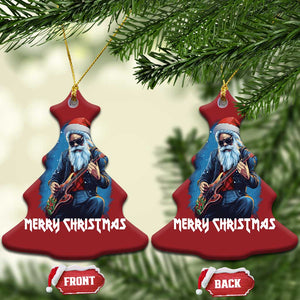 Xmas Rock Lover Christmas Ornament Sleigher Hail Santa Electric Guitar TS09 Christmas Tree Red Print Your Wear