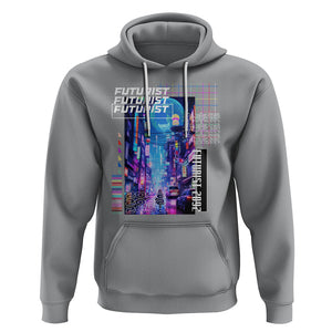 Japanese Cyberpunk Hoodie Tokyo Street Of Japan Night Futurist Aesthetic TS09 Sport Gray Printyourwear