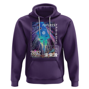 Japanese Cyberpunk Hoodie Tokyo Street Of Japan Night Futurist Aesthetic TS09 Purple Printyourwear