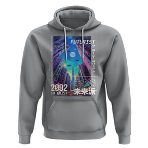 Japanese Cyberpunk Hoodie Tokyo Street Of Japan Night Futurist Aesthetic TS09 Sport Gray Printyourwear