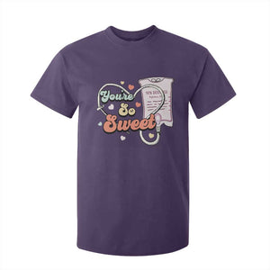 Valentine's Day T Shirt For Kid Retro Nurse Valentine You're So Sweet D10W Medical Peds PICU TS09 Purple Print Your Wear